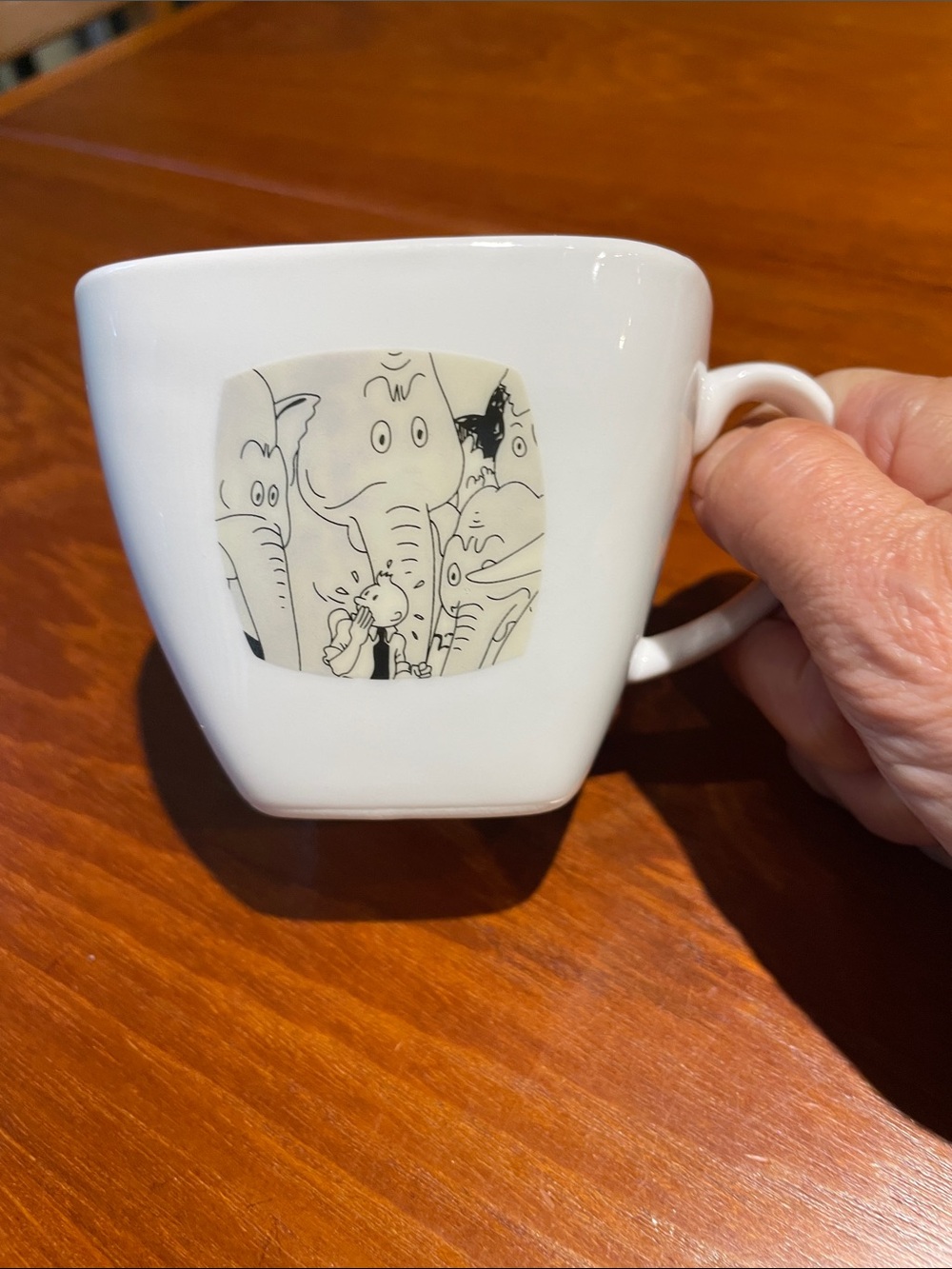 Tintin Moulinsart vintage mug - Adventures by Tintin with graphic